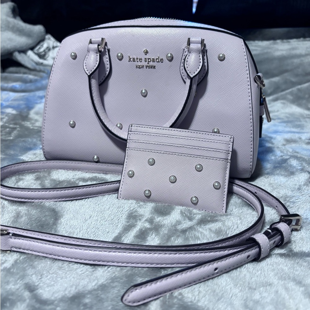 Kate Spade Madison Studded Faux Pearls Crossbody Duffle